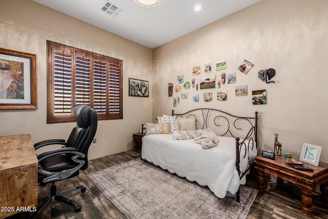 38106 N 2nd Ln, Phoenix, AZ 85086 - bedroom featuring wood finished floors, an office area, and recessed lighting