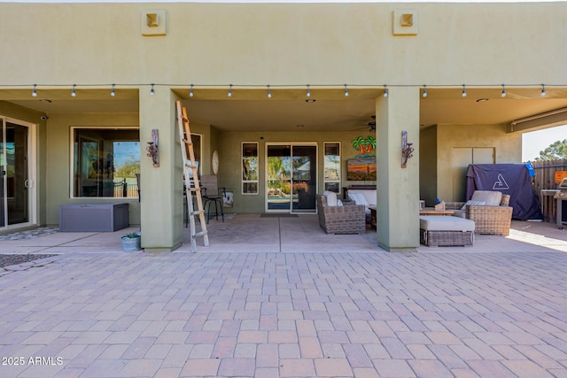 38106 N 2nd Ln, Phoenix, AZ 85086 - view of patio / terrace featuring outdoor lounge area and ceiling fan