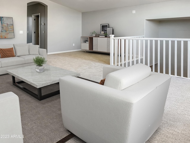 view of carpeted living room