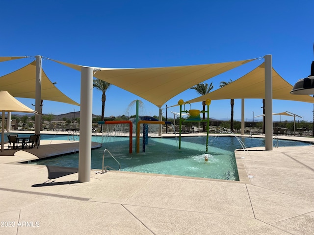 view of pool with a patio area