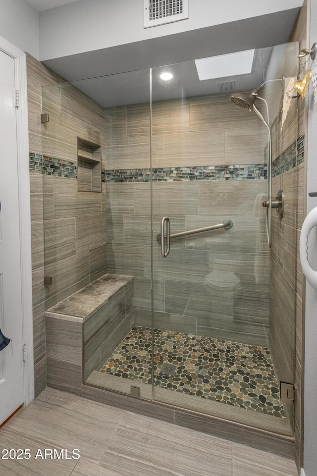 bathroom with walk in shower