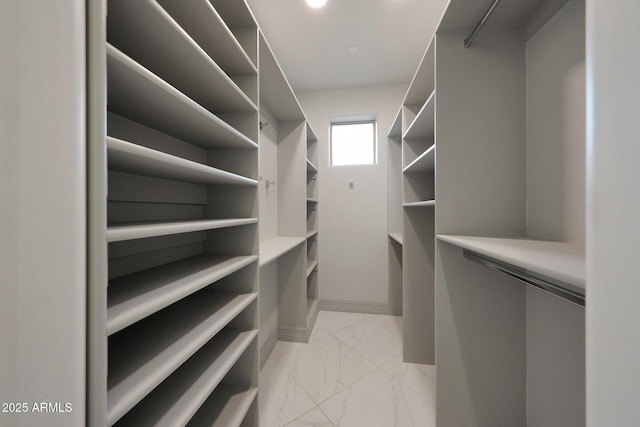 view of walk in closet