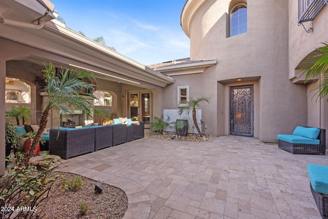 view of patio / terrace featuring an outdoor living space