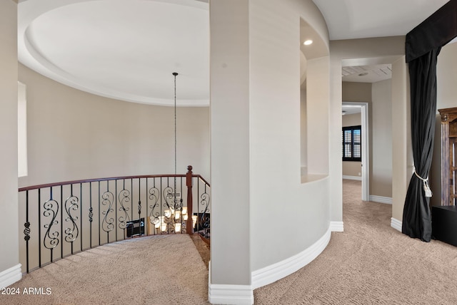 hallway featuring carpet