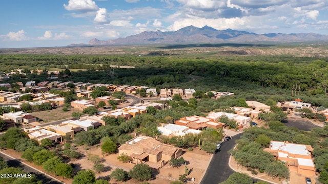 bird's eye view with a mountain view