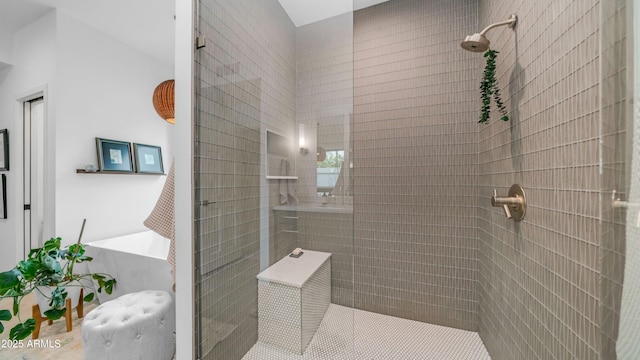 5438 E Lupine Ave, Scottsdale, AZ 85254 - full bathroom with a tile shower