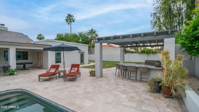 5438 E Lupine Ave, Scottsdale, AZ 85254 - view of patio with a pergola