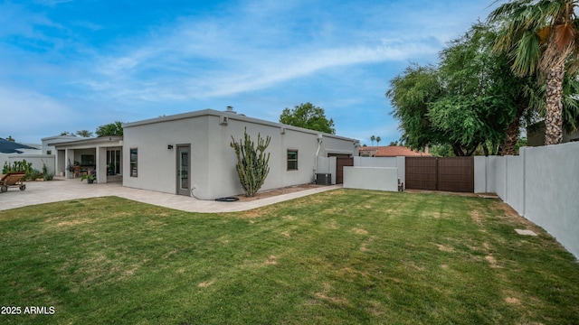 5438 E Lupine Ave, Scottsdale, AZ 85254 - back of property with a patio, central air condition unit, and stucco siding