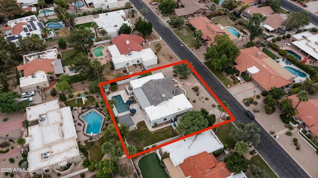 5438 E Lupine Ave, Scottsdale, AZ 85254 - aerial view of residential area with a pool