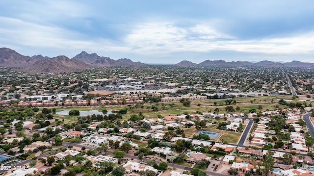5438 E Lupine Ave, Scottsdale, AZ 85254 - aerial view of property's location with a water and mountain view and nearby suburban area