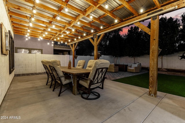 view of patio with an outdoor living space