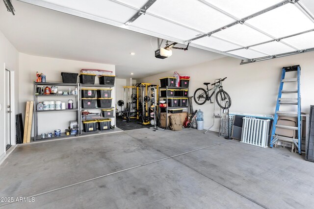 garage featuring a garage door opener