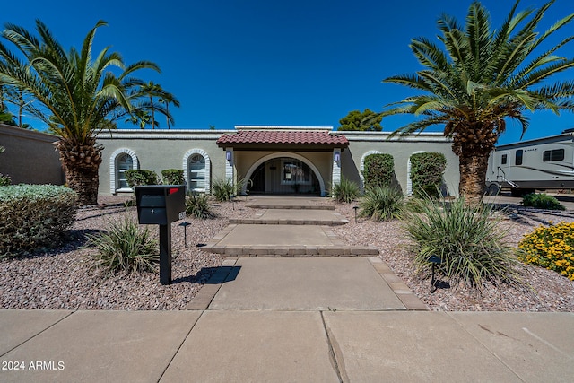 view of mediterranean / spanish house