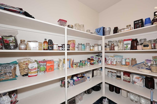 view of pantry