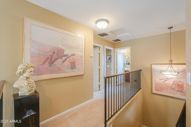 44890 W Desert Garden Rd, Maricopa, AZ 85139 - hall featuring an upstairs landing, carpet flooring, and baseboards
