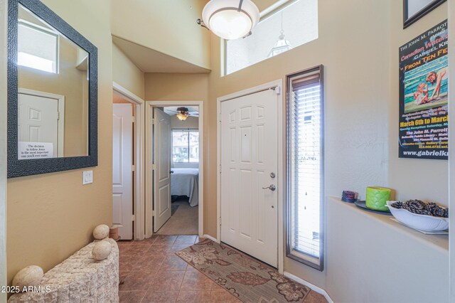 44890 W Desert Garden Rd, Maricopa, AZ 85139 - tiled foyer with a ceiling fan