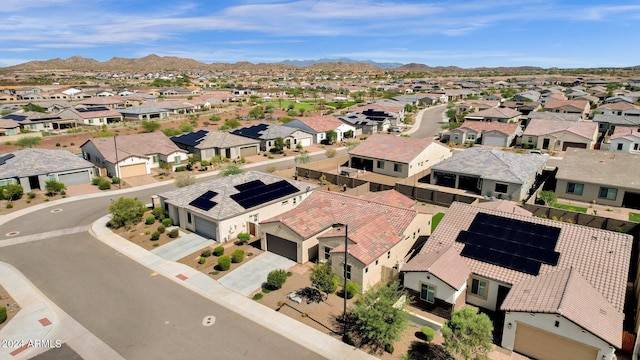 bird's eye view featuring a mountain view