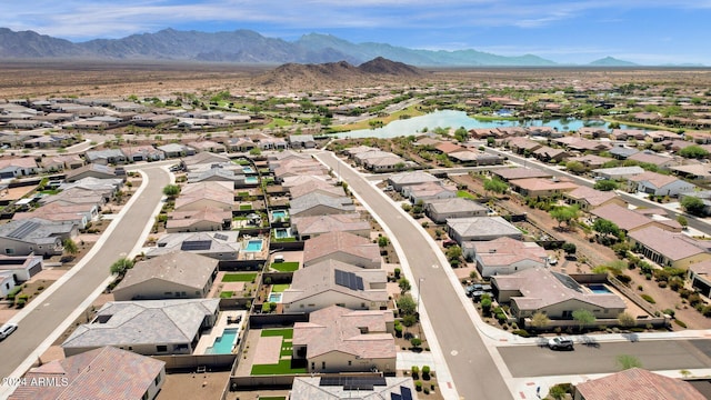 bird's eye view featuring a mountain view