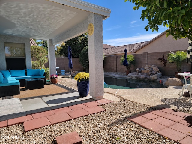 view of patio / terrace featuring outdoor lounge area