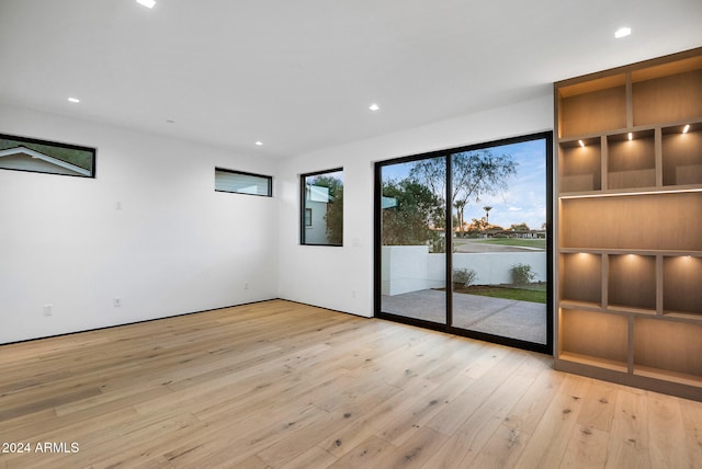 empty room featuring light wood-type flooring