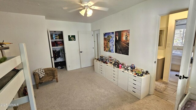 1520 W Encanto Blvd, Phoenix, AZ 85007 - interior space featuring ceiling fan, a closet, and light carpet
