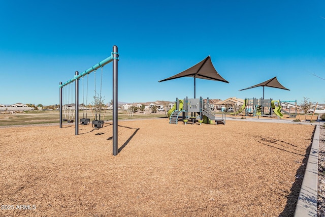 view of community jungle gym