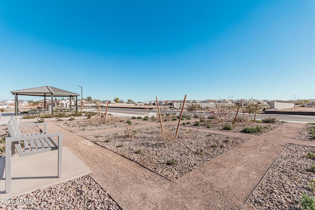 view of yard with a gazebo