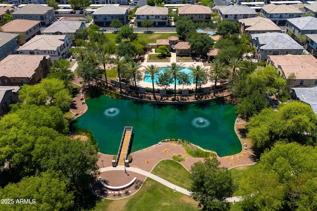 2628 S Voyager Dr Unit 104, Gilbert, AZ 85295 - aerial view of residential area with a pool and a large body of water
