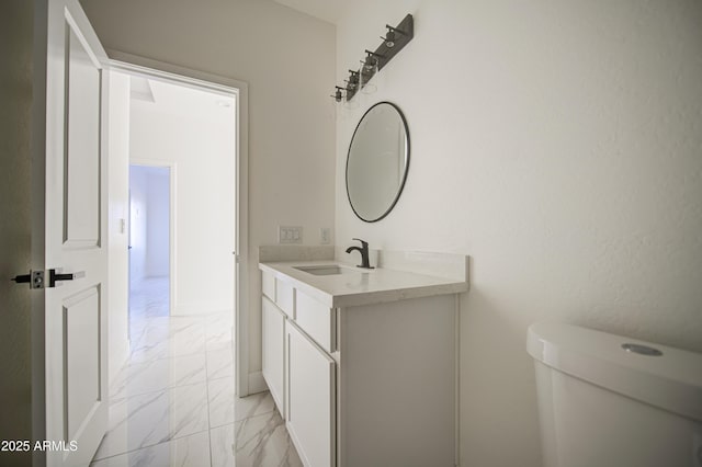 3767 N 363rd Ave, Tonopah, AZ 85354 - half bathroom with marble finish flooring and vanity