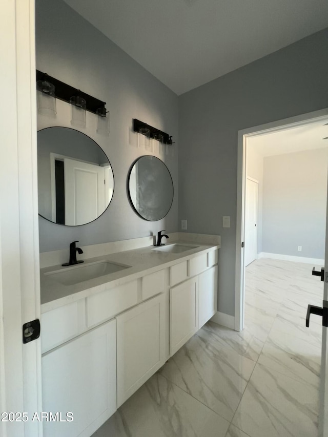 3767 N 363rd Ave, Tonopah, AZ 85354 - full bathroom with marble finish floors and double vanity