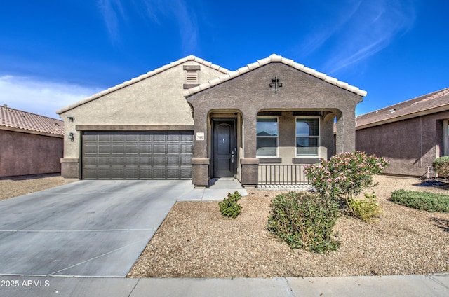 view of front of house featuring a garage