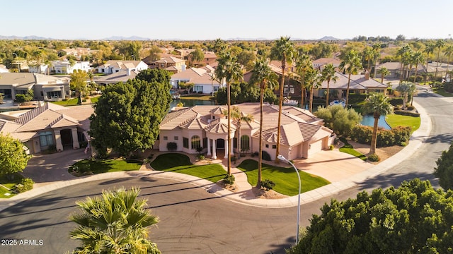 bird's eye view featuring a residential view