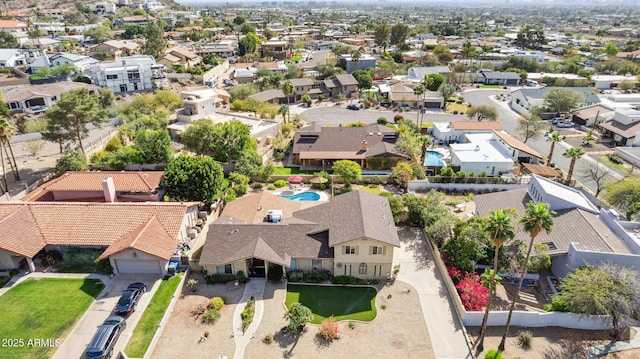 drone / aerial view featuring a residential view