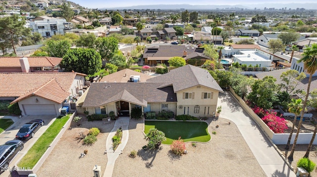 bird's eye view with a residential view