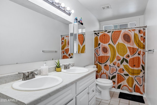 3222 W Hearn Rd, Phoenix, AZ 85053 - bathroom featuring tile patterned flooring, visible vents, toilet, and a sink
