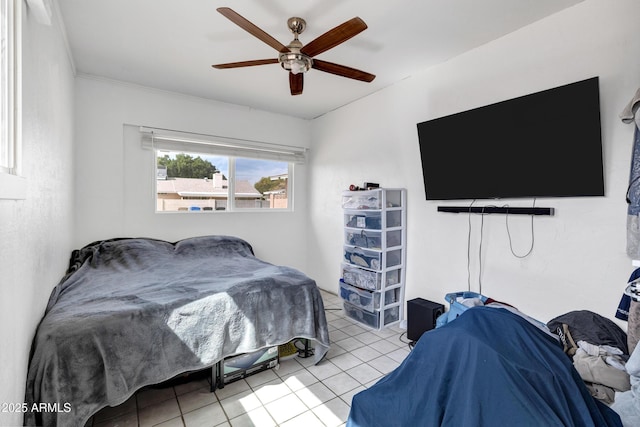 3222 W Hearn Rd, Phoenix, AZ 85053 - tiled bedroom featuring a ceiling fan