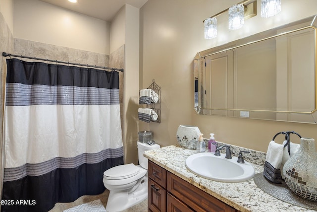 18036 W San Miguel Ave, Litchfield Park, AZ 85340 - full bath with vanity, toilet, and a shower with shower curtain
