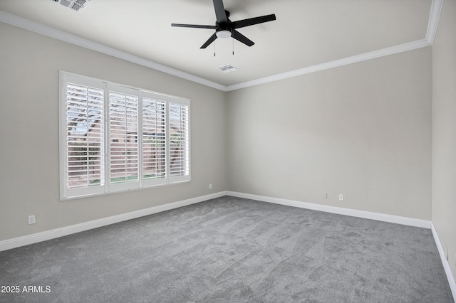1612 E Zion Way, Chandler, AZ 85249 - unfurnished room featuring ceiling fan, carpet, and crown molding