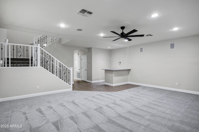1612 E Zion Way, Chandler, AZ 85249 - carpeted empty room with ceiling fan