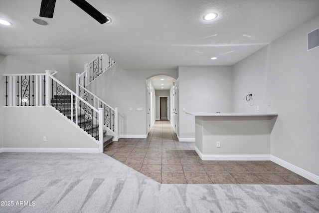 1612 E Zion Way, Chandler, AZ 85249 - entrance foyer with ceiling fan and tile patterned flooring