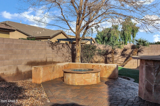 1612 E Zion Way, Chandler, AZ 85249 - view of patio with a fire pit