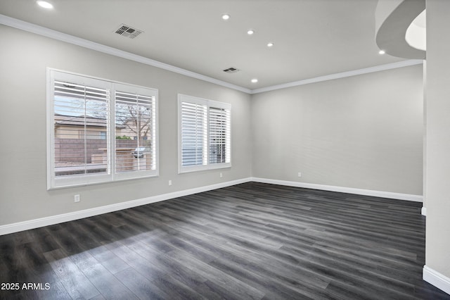 1612 E Zion Way, Chandler, AZ 85249 - spare room with dark wood-type flooring and crown molding