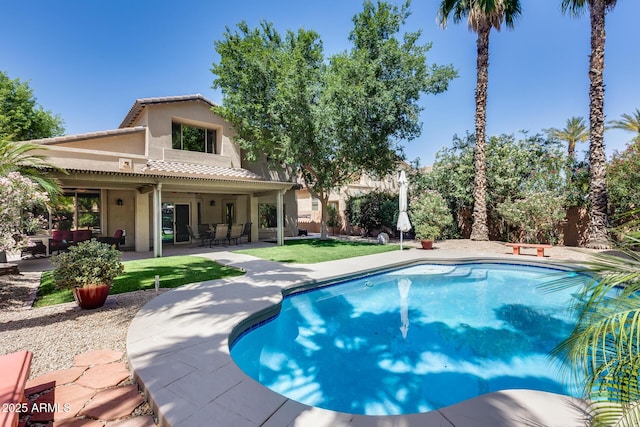965 E Virgo Pl, Chandler, AZ 85249 - outdoor pool featuring a patio area and a yard