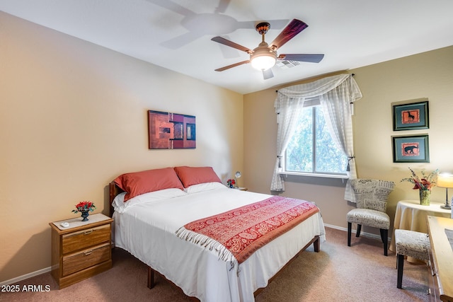 965 E Virgo Pl, Chandler, AZ 85249 - carpeted bedroom featuring baseboards and ceiling fan