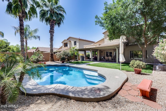 965 E Virgo Pl, Chandler, AZ 85249 - view of swimming pool with a patio and a fenced backyard