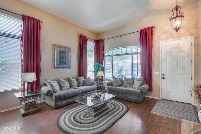 965 E Virgo Pl, Chandler, AZ 85249 - living room featuring hardwood / wood-style floors and baseboards