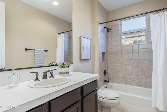 5243 E Windstone Trl, Cave Creek, AZ 85331 - full bathroom with vanity and shower / bath combination with curtain