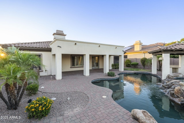 5243 E Windstone Trl, Cave Creek, AZ 85331 - view of pool featuring a patio area and french doors