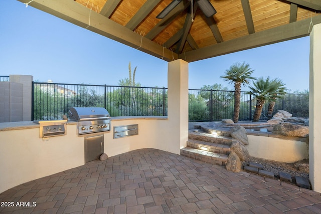 5243 E Windstone Trl, Cave Creek, AZ 85331 - view of patio featuring exterior kitchen and a gazebo