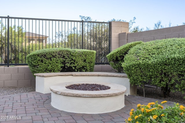 5243 E Windstone Trl, Cave Creek, AZ 85331 - view of patio with a fire pit